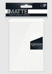 PRO-Matte Standard Deck Protector Sleeves White (100)