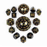 Complete Dice Set D3-D100 Black/Yellow