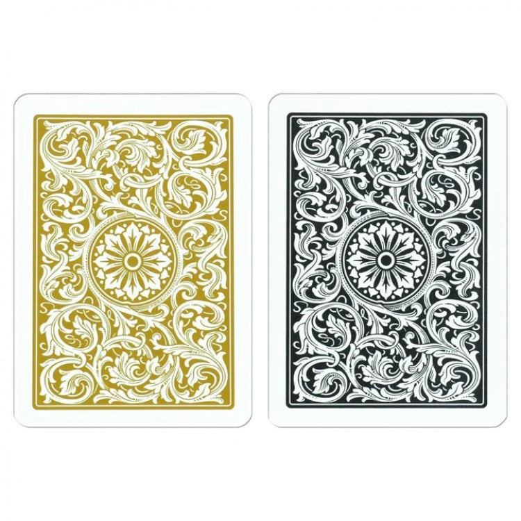 1546 Elite Poker size - Regular index playing cards double deck Black/Gold