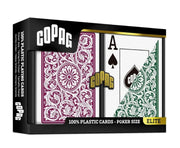 1546 Elite Poker size - Jumbo index playing cards double deck Burgundy/Green