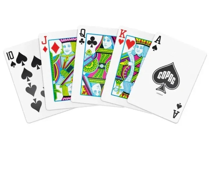 1546 Elite Poker size - Regular index playing cards double deck Burgundy/Green