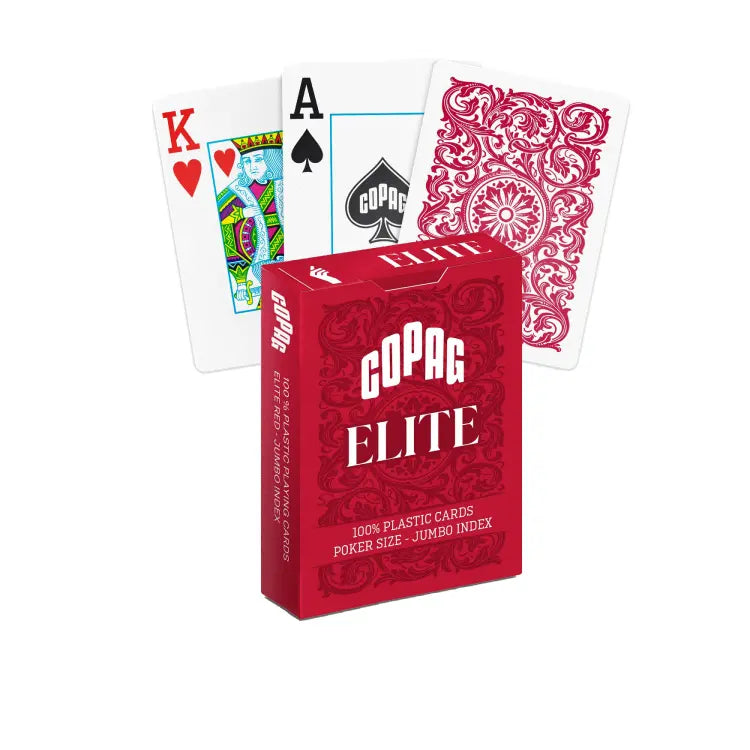 1546 Elite Poker size Jumbo index playing cards - Red