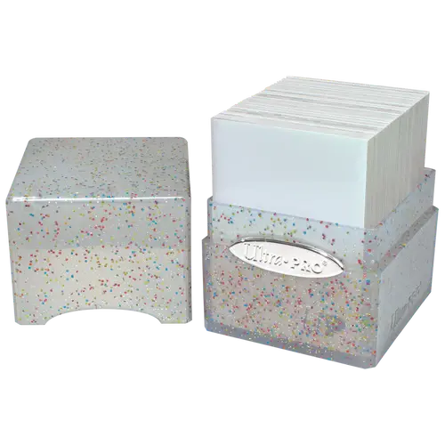 Glitter Satin Cube - Clear