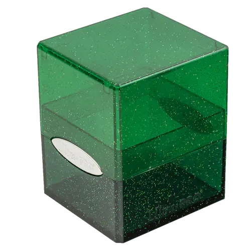 Glitter Satin Cube - Green