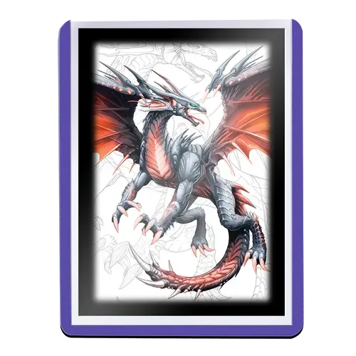 3" X 4" Purple Border Toploader (25st)