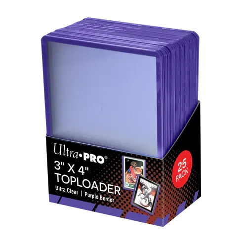 3" X 4" Purple Border Toploader (25st)