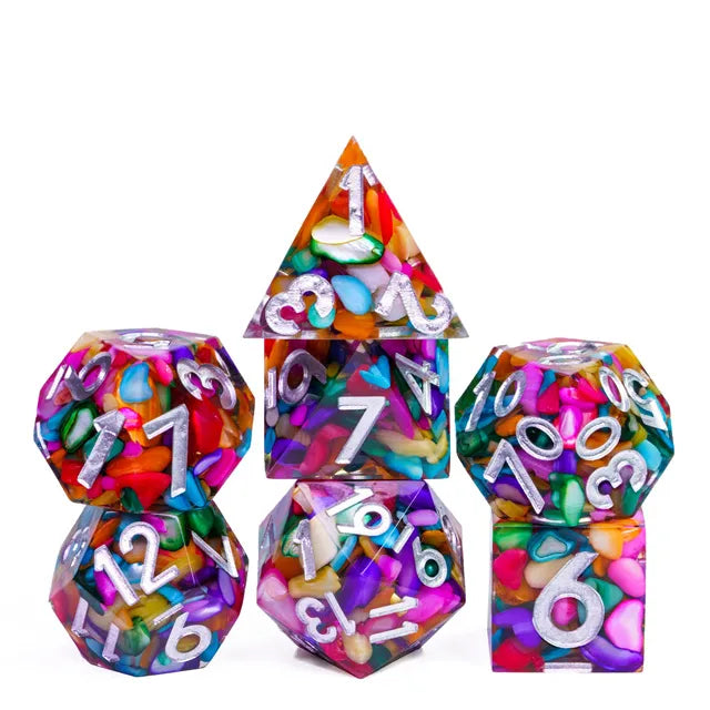 A Role Playing Dice Set - Colorful Shell Dice