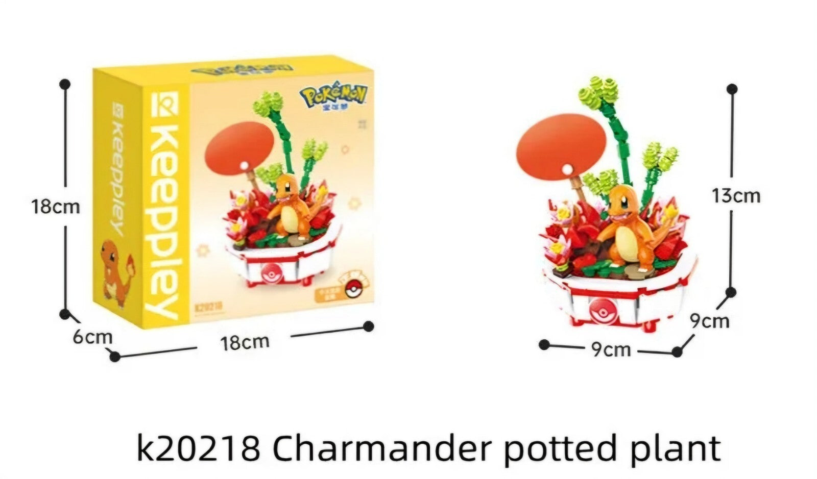 Qman Keeppley Pokemon Bonsai - Charmander