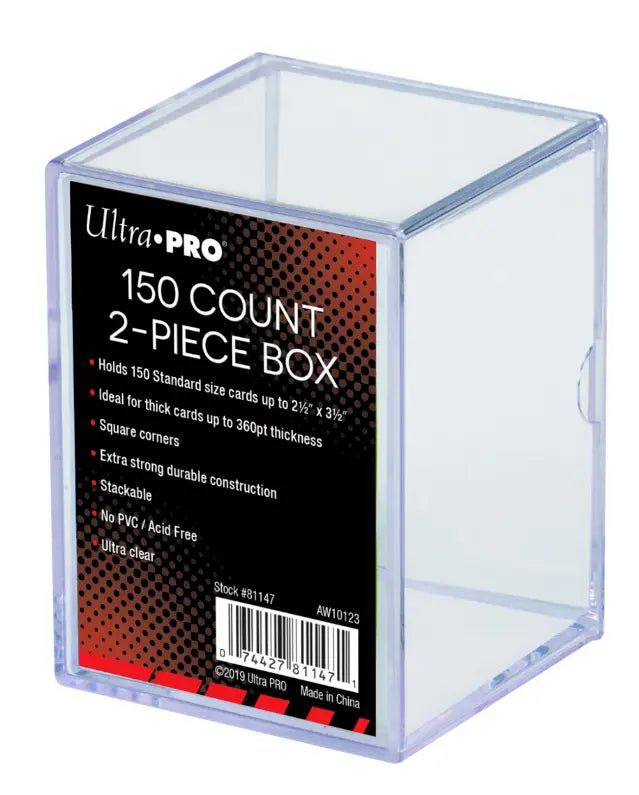 2-Piece 150 Count Clear Card Storage Box