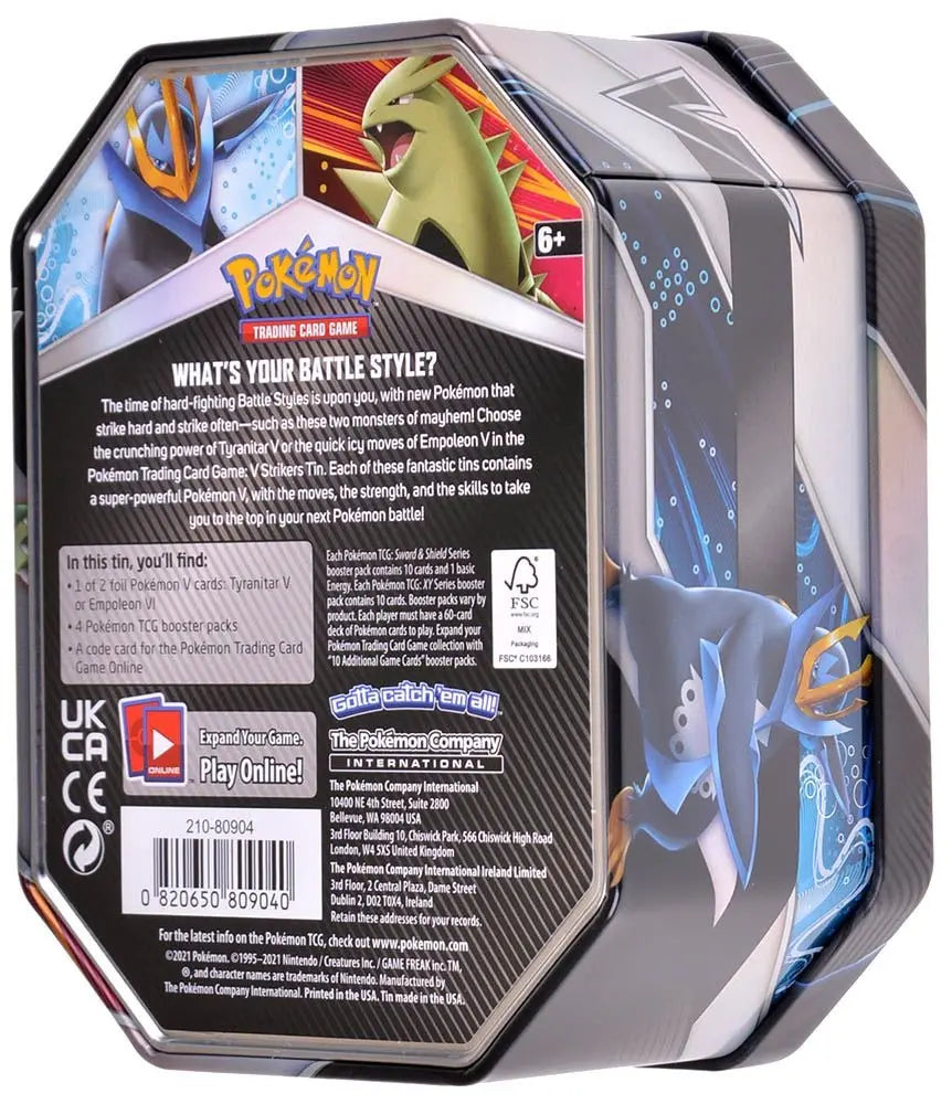 Pokémon: Summer Tin 2021 V Strikers Tin