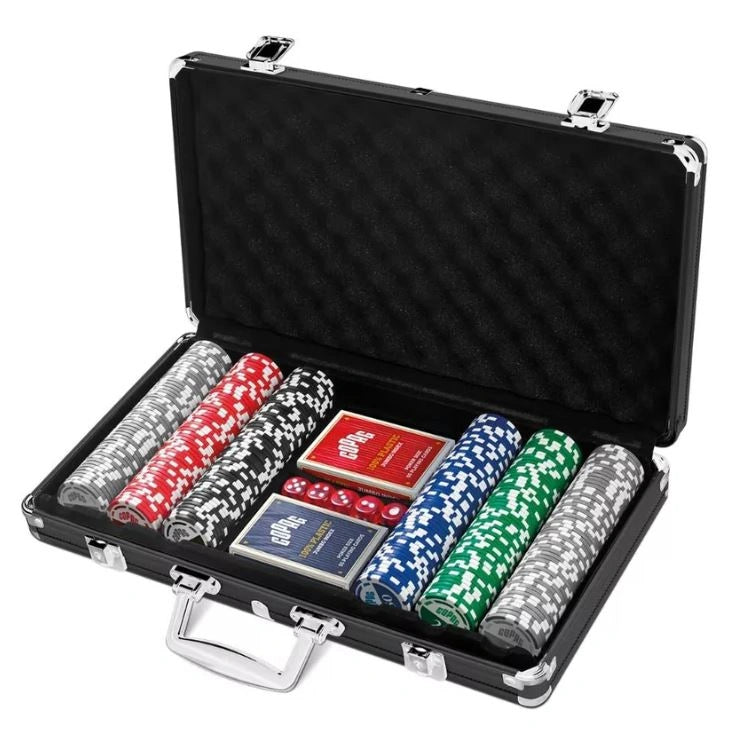 300 Poker Chips Set in Dark Aluminum Suitcase Copag