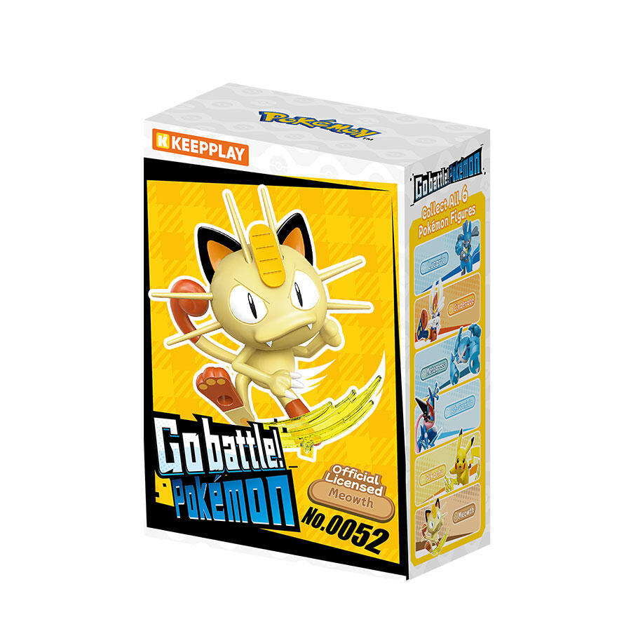 Qman Keepplay Pokemon Battle Series Wave 1 Meowth Byggsats