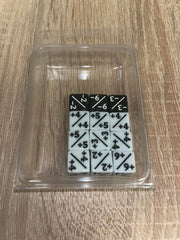 Black/White Positive/Negative D6 Dice 12 mm (12st)
