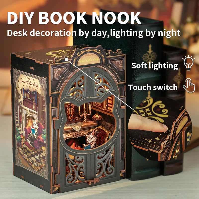 Cat's Study - Book Nook Kit - CuteBee