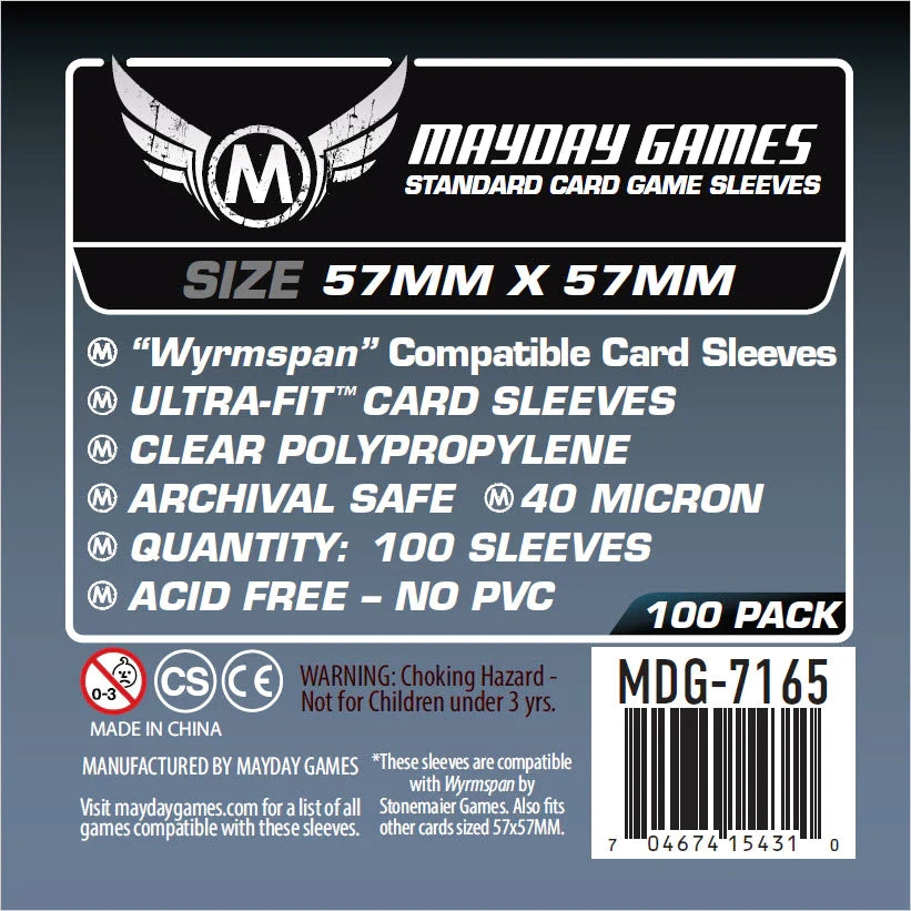 Wyrmspan Compatible Sleeves 57x57mm (100)
