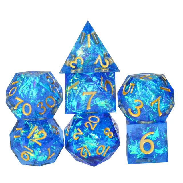 A Role Playing Dice Set - Mini Blue Sharp 11.5-15 mm Dice
