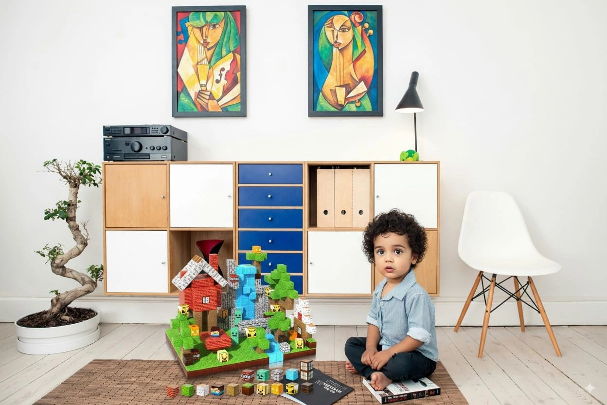 Magnetic Building Blocks Forest Cabin 150 st