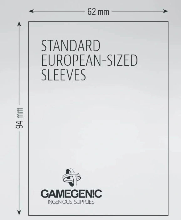(62x94 mm) Gamegenic - Matte Standard European Sleeves