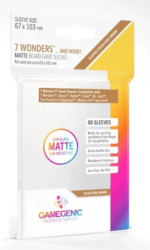 (67x103 mm) Gamegenic - Matte 7 Wonders Sleeves
