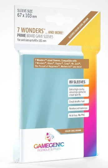 (67x103 mm) Gamegenic  - PRIME 7 Wonders Sleeves