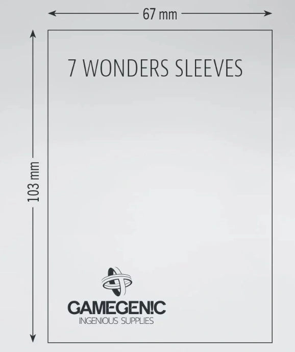 (67x103 mm) Gamegenic  - PRIME 7 Wonders Sleeves