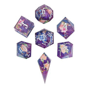 A Role Playing Dice Set - Purple Flower Dice