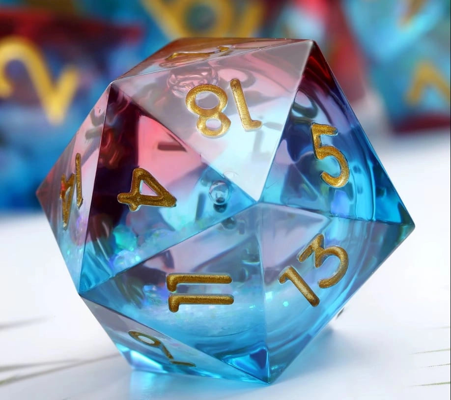 D20 Blue And Red Liquid Core (33mm)