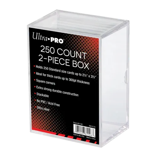Ultra Pro 2-Piece 250 Count Clear Card Storage Box