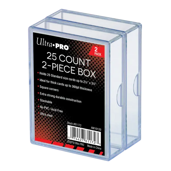 Ultra Pro 2-Piece 25 Count Clear Card Storage Box (2st)