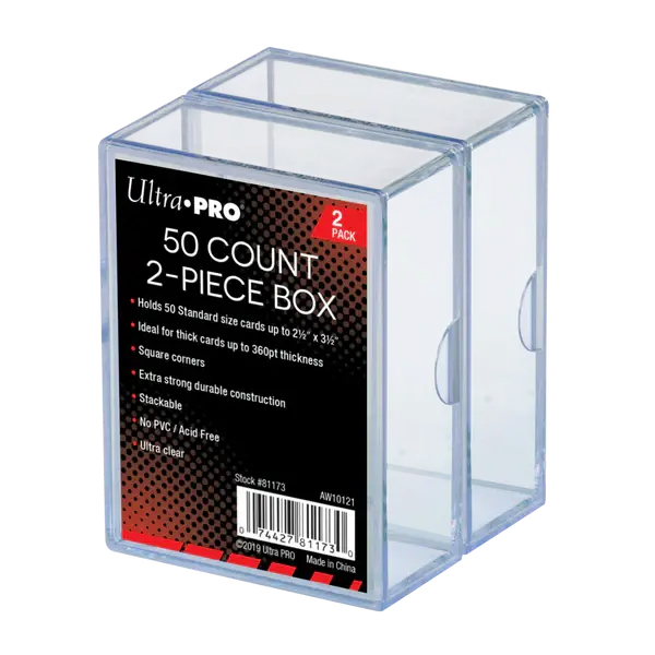 Ultra Pro 2-Piece 50 Count Clear Card Storage Box (2st)
