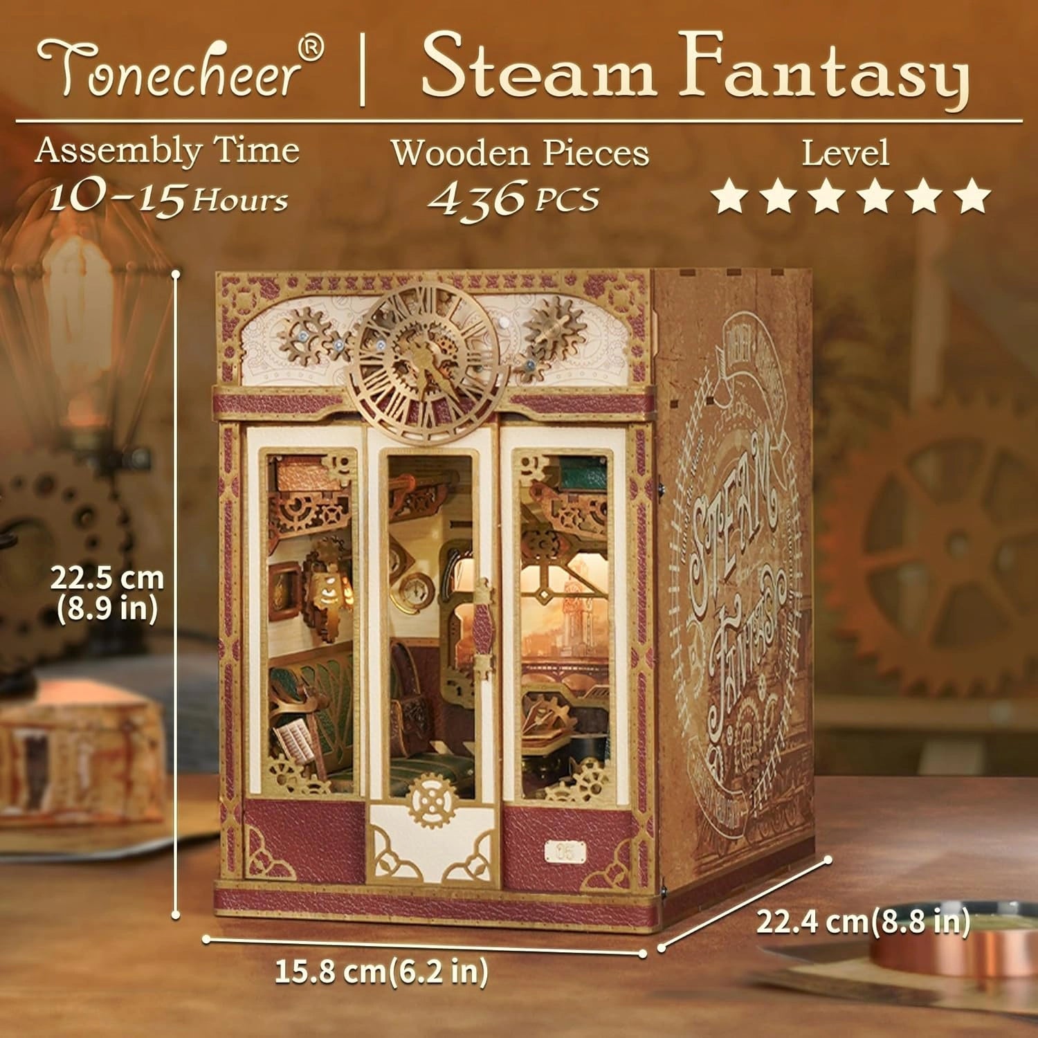 Steam Fantasy, Infinity Train Cabin 3D - Tonecheer