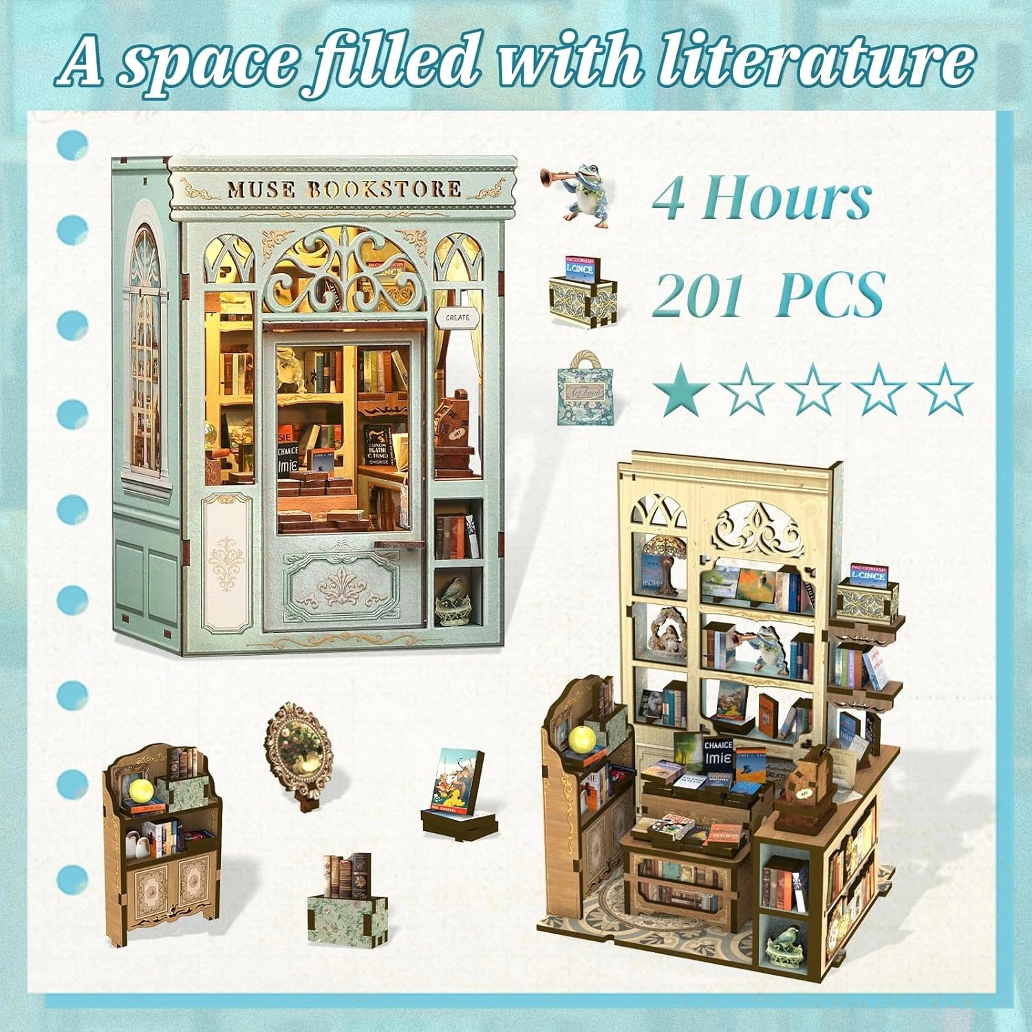 Muse Bookstore - Book Nook Kit - CuteBee