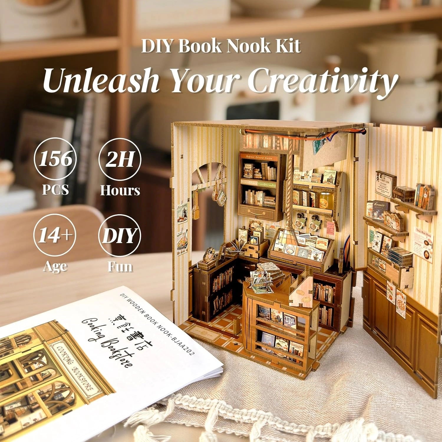 Cooking Bookstore - Book Nook Kit - CuteBee