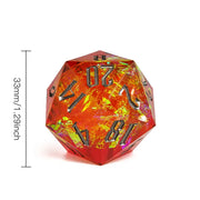 Titan D20 Orange Glitter  (33mm)