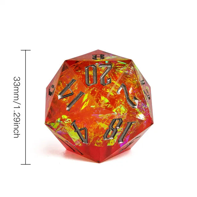 Titan D20 Orange Glitter  (33mm)