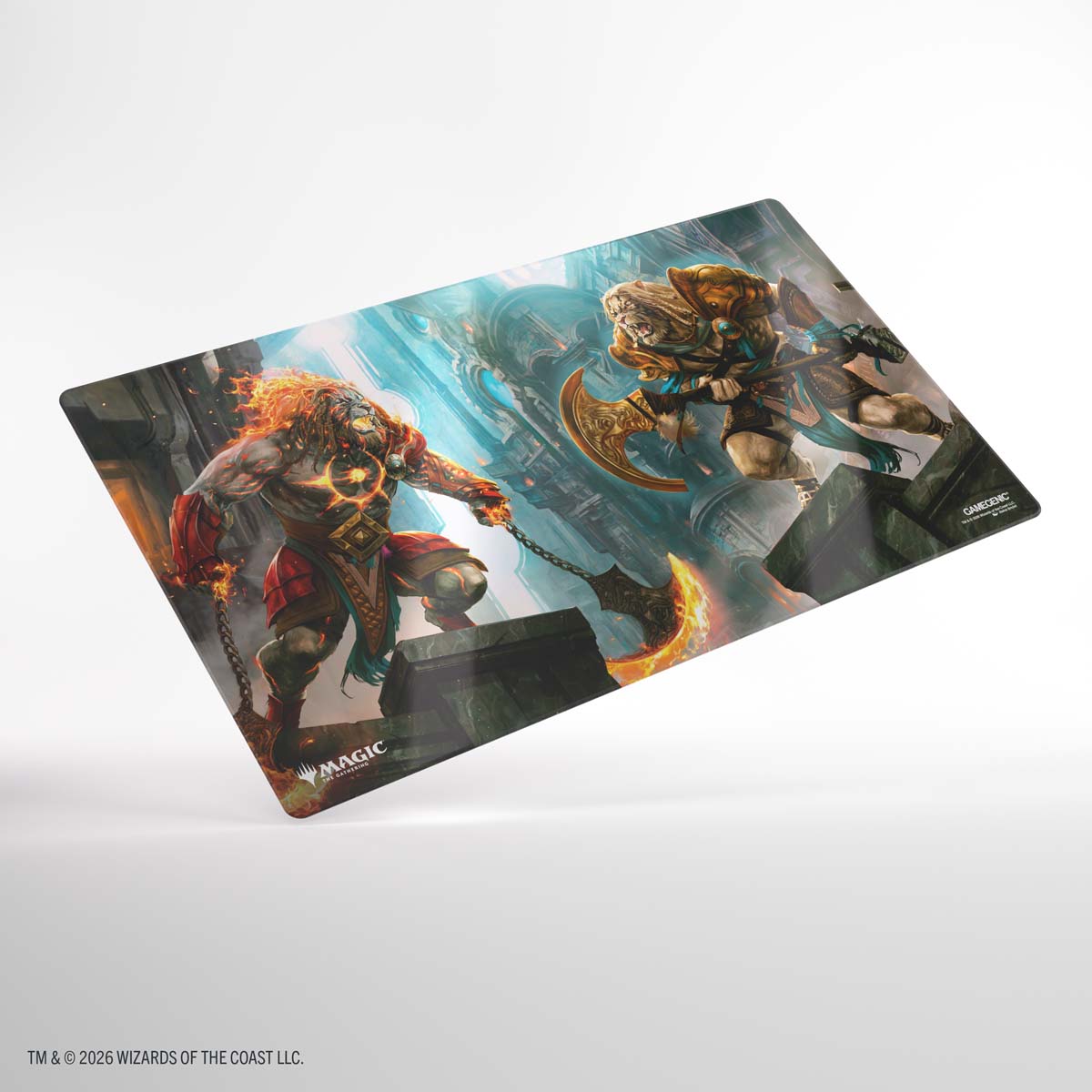 Gamegenic Magic The Gathering Reality Fracture Shiny Playmat - Ajani, Path of Vengeance/Ajani, Counterattack Leader