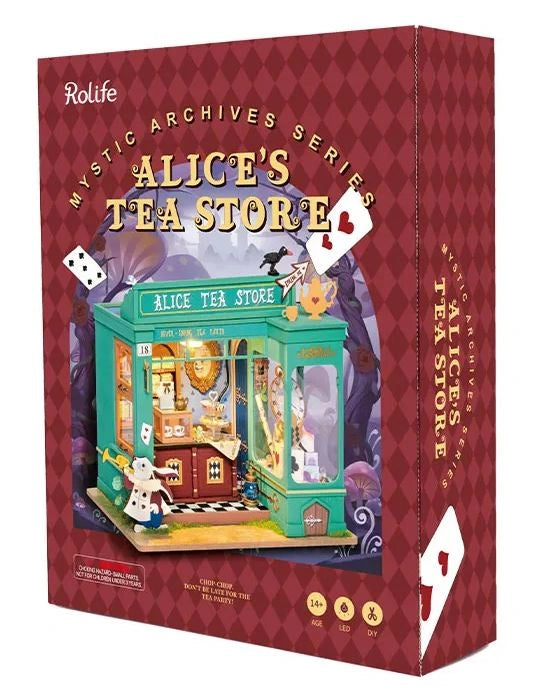 Alice Tea Store - DIY Miniature House, Bookshelf Decoration Kit - Rolife
