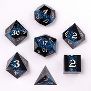 Captured Magic Sharp Edge Resin Dice Set Mana Path Blue