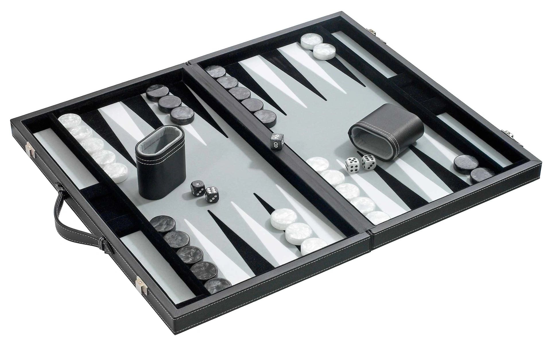 Backgammon Medium Grey imitation leather (1731)