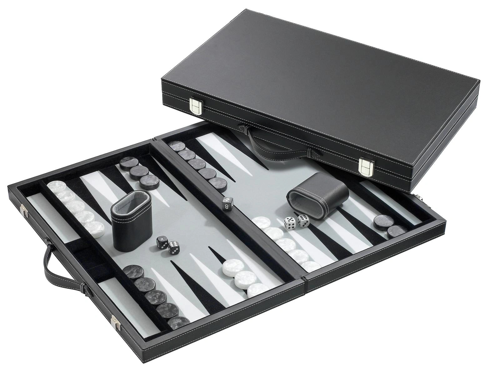 Backgammon Medium Grey imitation leather (1731)