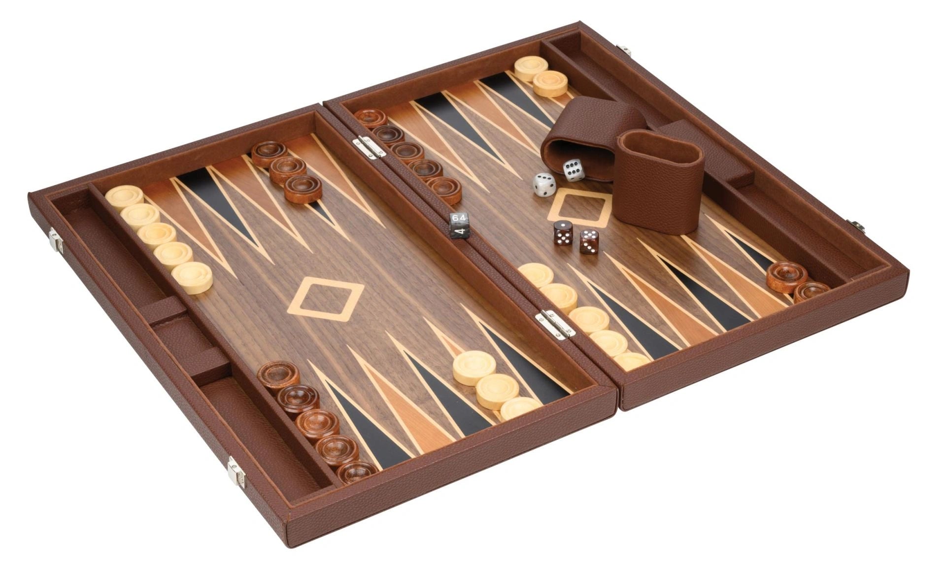 Backgammon Polyegos, large, imitation leather (1736)