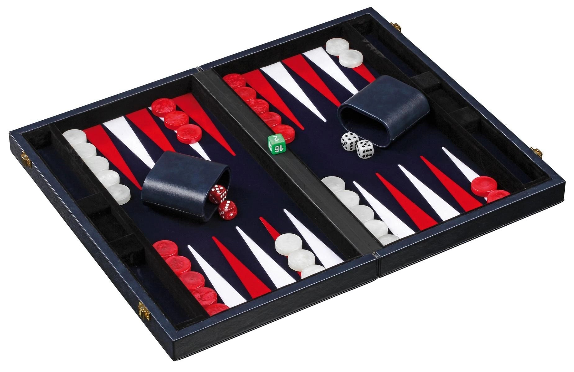 Backgammon: Blue, Medium, imitation leather (1734)