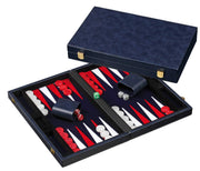 Backgammon: Blue, Medium, imitation leather (1734)