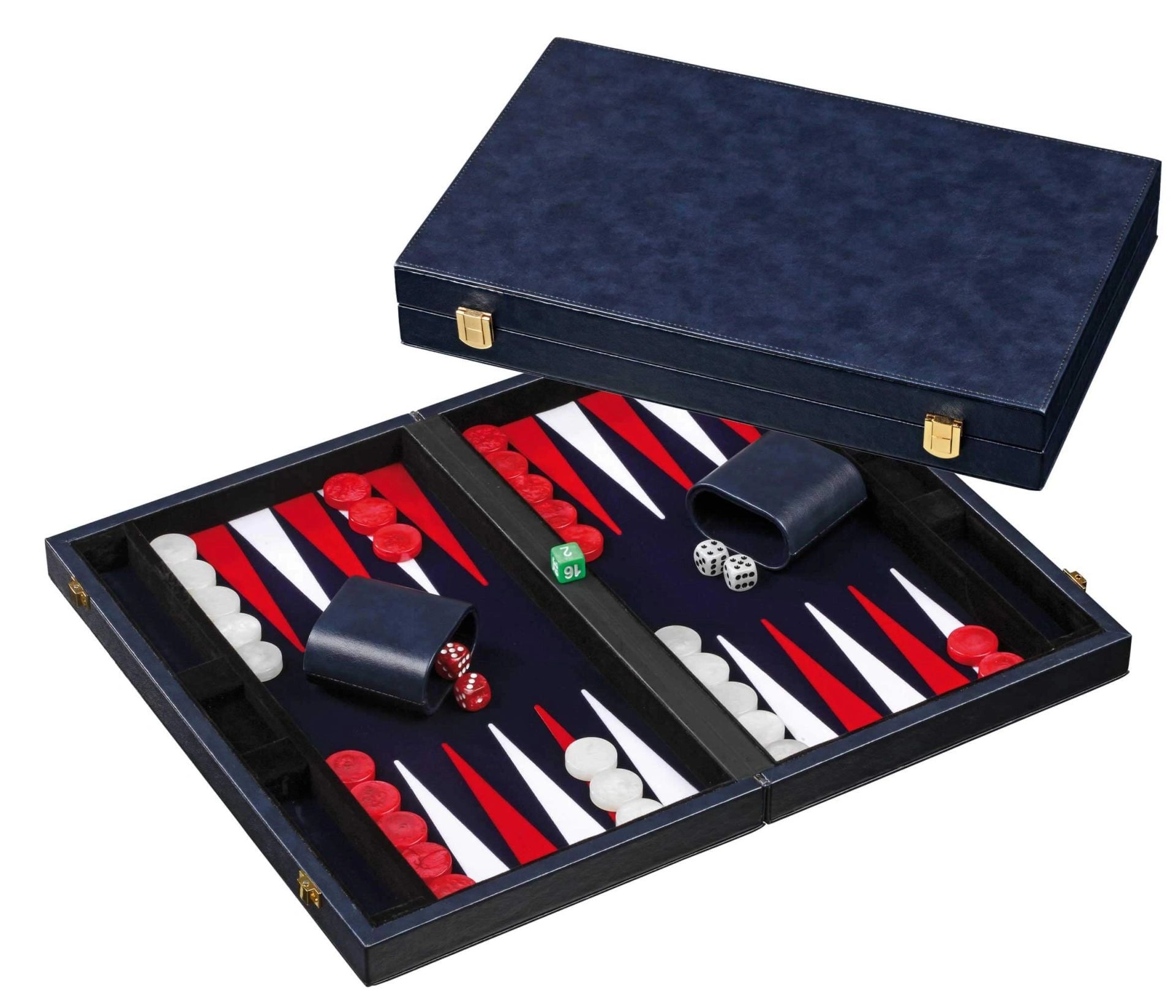 Backgammon: Blue, Medium, imitation leather (1734)