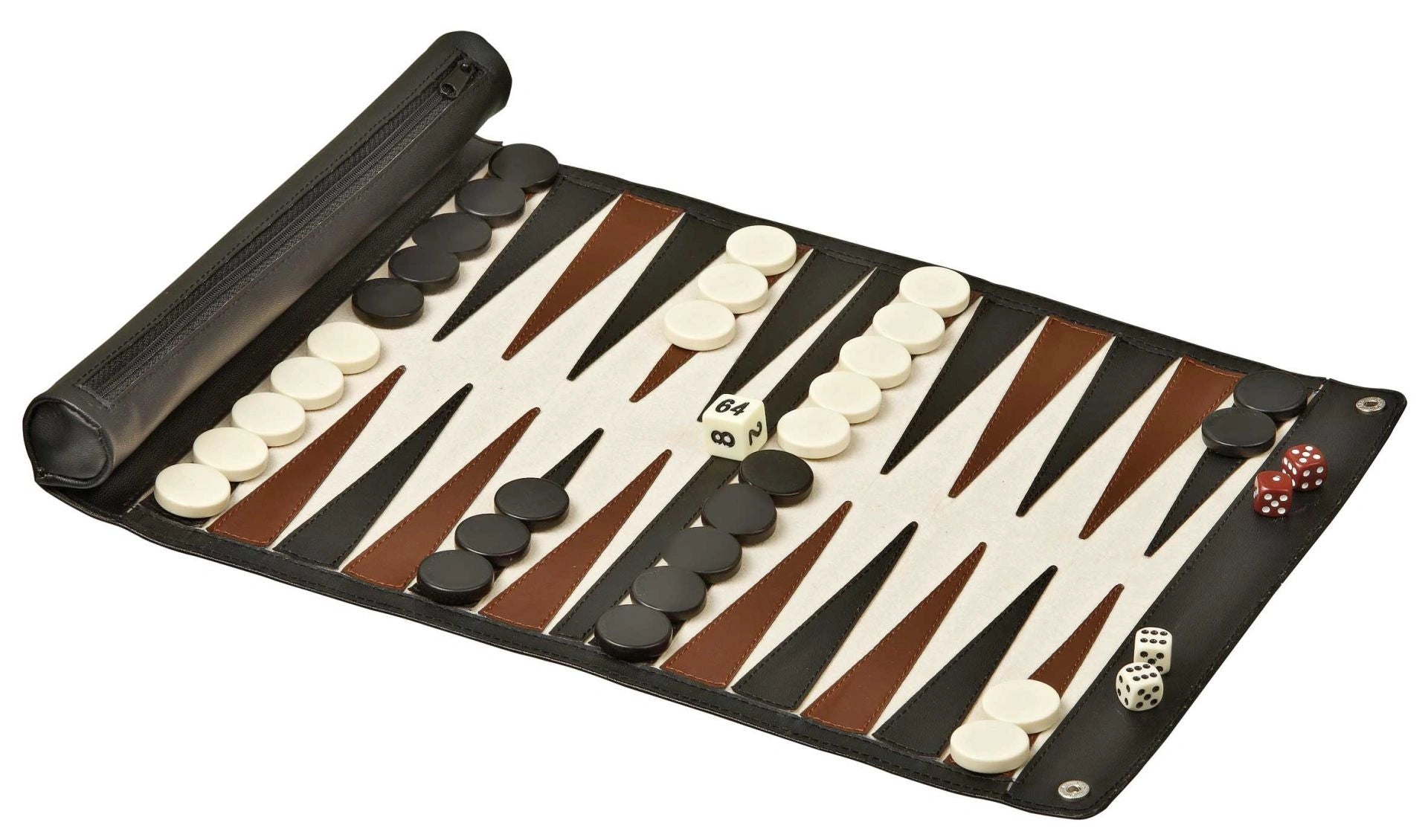 Roll Travel Backgammon,synthetic leather (1713)