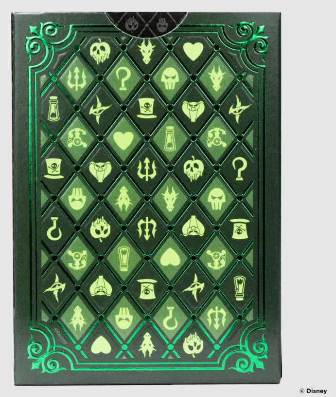 Bicycle Disney Villains Green playing cards