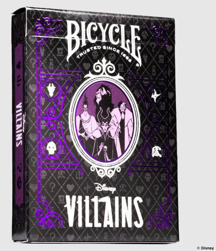 Bicycle Disney Villains Purple playing cards