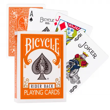 Bicycle Orange Rider Back cards