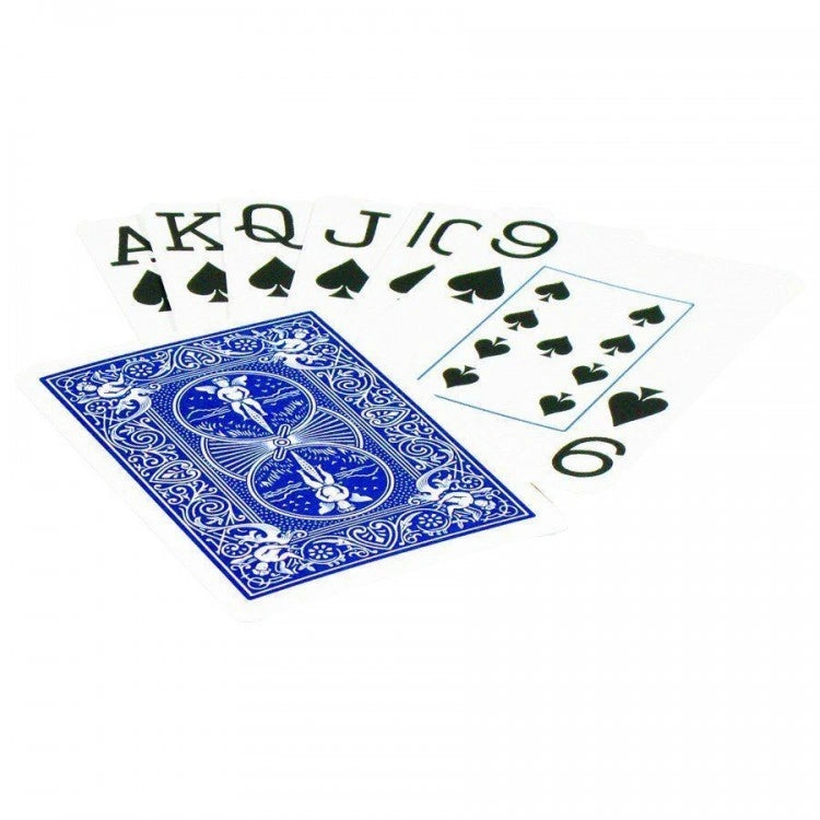 Bicycle Prestige Jumbo poker cards (Red or Blue), 100% plastic