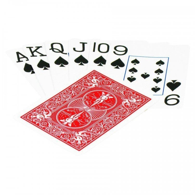 Bicycle Prestige Jumbo poker cards (Red or Blue), 100% plastic